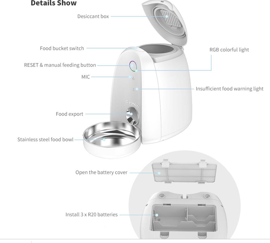 Smart Pet Automatic Feeder for Cats and Dogs